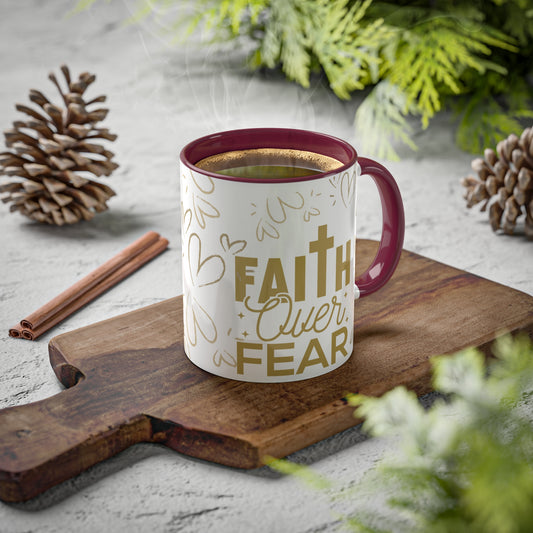 FAITH OVER FEAR-Colorful Mugs